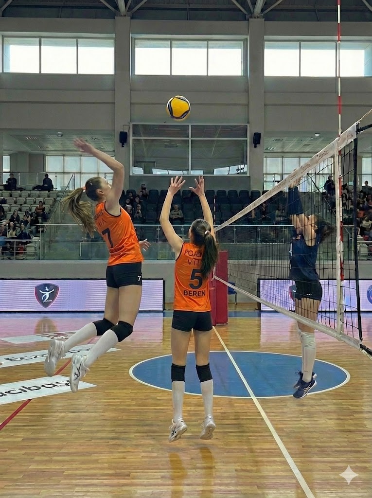 Voleybol oynayan sporcular